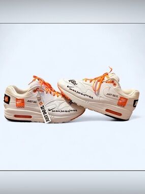 Nike Air Max 1 Just Do It White Orange Women’s 8